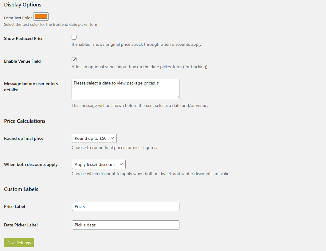 Frontend View